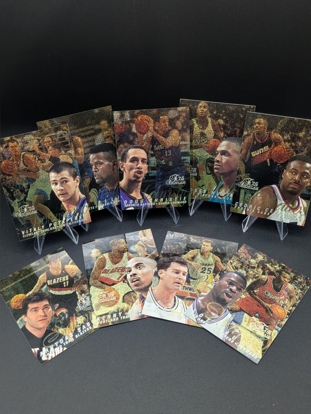 1996-97 Flair Showcase Card Lot (9) All Row 0 Insert Parallel Variation Vintage